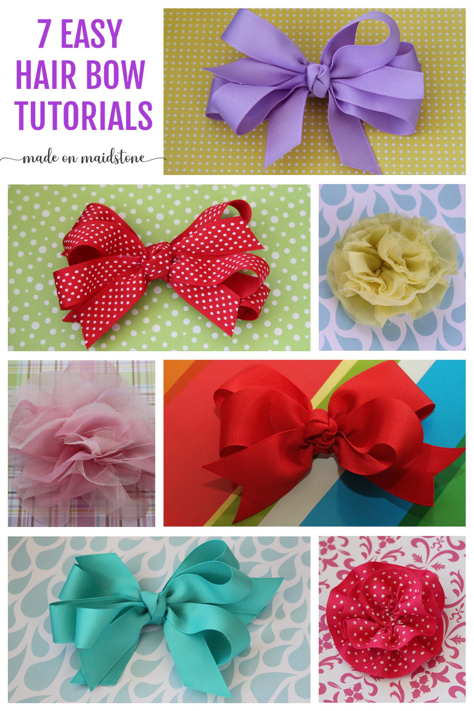 Easy Diy Hair Bow Tutorials Made On Maidstone