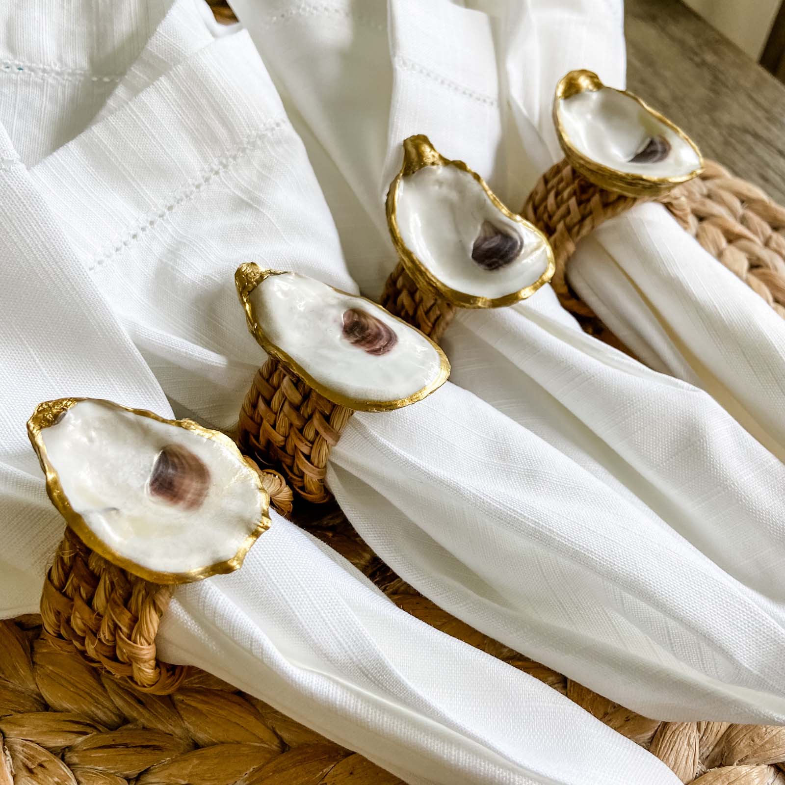 Oyster Shell Napkin Rings - Made on Maidstone